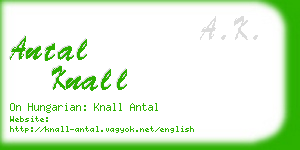 antal knall business card